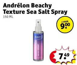 Kruidvat Andrélon Beachy Texture Sea Salt Spray aanbieding