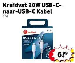 Kruidvat Kruidvat 20W USB-C- naar USB-C Kabel aanbieding