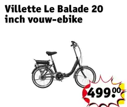Kruidvat Villette Le Balade 20 inch vouw-ebike aanbieding