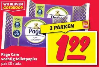 Nettorama Page Care vochtig toiletpapier aanbieding