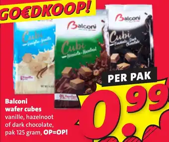 Nettorama Balconi wafer cubes aanbieding