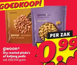 Nettorama G'woon Dry roasted pinda's of katjang pedis aanbieding
