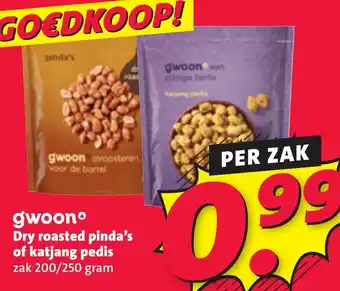 Nettorama G'woon Dry roasted pinda's of katjang pedis aanbieding