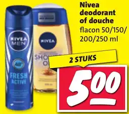 Nettorama Nivea deodorant of douche aanbieding