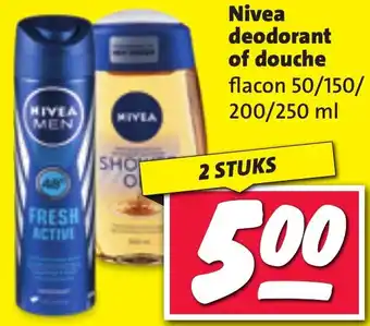 Nettorama Nivea deodorant of douche aanbieding