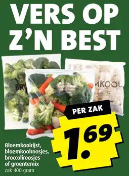 Boni Bloemkoolrijst, bloemkoolroosjes, broccoliroosjes of groentemix aanbieding