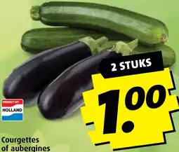 Boni Courgettes of aubergines aanbieding