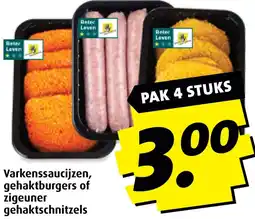 Boni Varkenssaucijzen, gehaktburgers of zigeuner gehaktschnitzels aanbieding