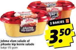 Boni Johma vlam salade of pikante kip kerrie salade aanbieding