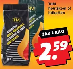 Boni THM houtskool of briketten aanbieding