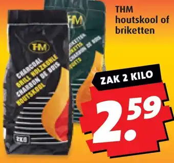 Boni THM houtskool of briketten aanbieding