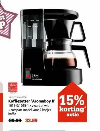 Marskramer Koffiezetter 'Aromaboy II' 1015-0-1015-1 15% Korting aanbieding