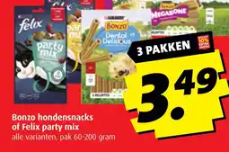Boni Bonzo hondensnacks of Felix party mix aanbieding
