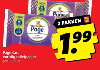 Boni Page Care vochtig toiletpapier aanbieding