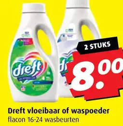 Boni Dreft vloeibaar of waspoeder aanbieding