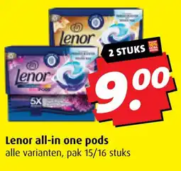 Boni Lenor all-in one pods aanbieding