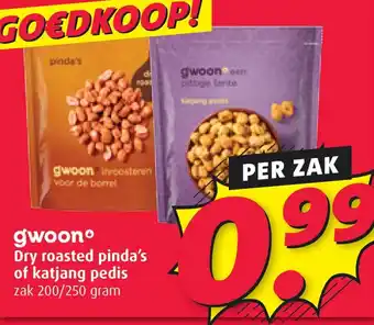 Boni gwoon Dry roasted pinda's of katjang pedis aanbieding