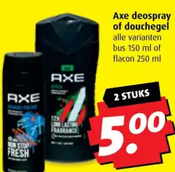 Boni Axe deospray of douchegel aanbieding