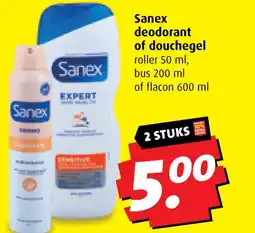 Boni Sanex deodorant of douchegel aanbieding