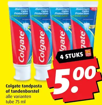Boni Colgate tandpasta of tandenborstel aanbieding