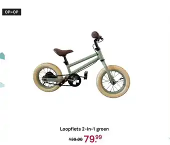 Karwei Loopfiets 2 in 1 groen aanbieding