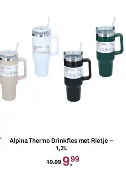 Karwei Alpina Thermo Drinkfles met Rietje aanbieding