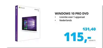 Paradigit Microsoft Windows 10 Pro DVD aanbieding