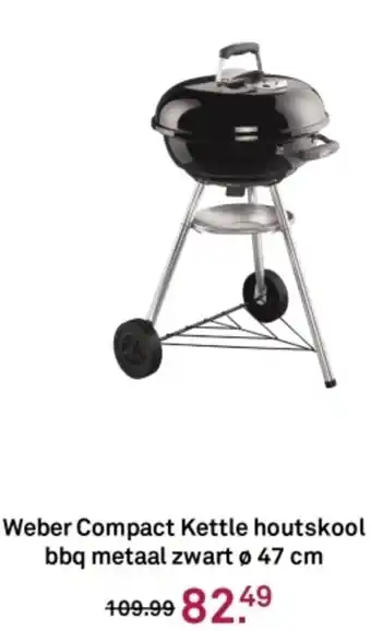 Karwei Weber Compact Kettle houtskool bbq metaal zwart aanbieding