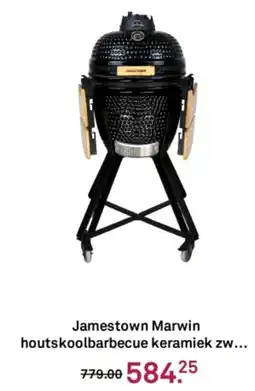 Karwei Jamestown Marwin houtskoolbarbecue keramiek zwart aanbieding
