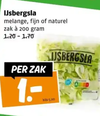 Poiesz IJsbergsla aanbieding