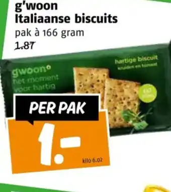 Poiesz g'woon Italiaanse biscuits aanbieding