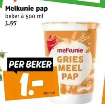 Poiesz Melkunie pap aanbieding