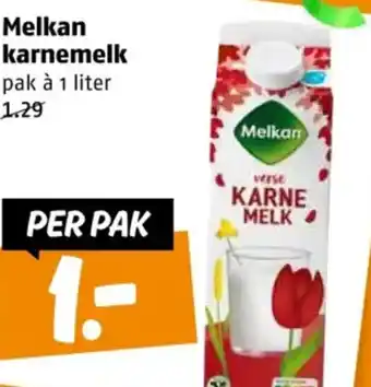 Poiesz Melkan karnemelk aanbieding