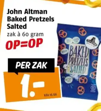 Poiesz John Altman Baked Pretzels Salted aanbieding