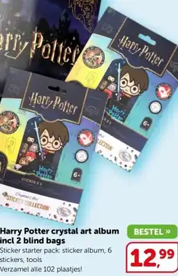 Boekenvoordeel Harry Potter crystal art album incl 2 blind bags aanbieding