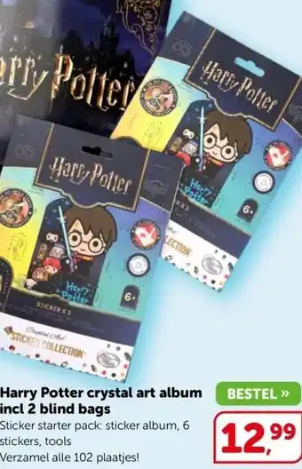 Boekenvoordeel Harry Potter crystal art album incl 2 blind bags aanbieding