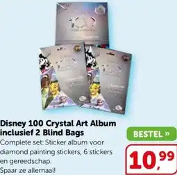 Boekenvoordeel Disney 100 Crystal Art Album inclusief 2 Blind Bags aanbieding