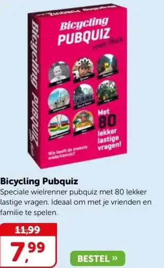 Boekenvoordeel Bicycling Pubquiz aanbieding