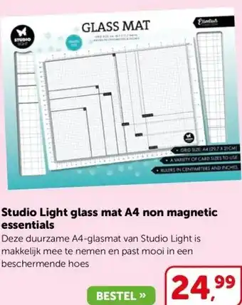 Boekenvoordeel Studio Light glass mat A4 non magnetic essentials aanbieding