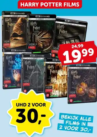 Boekenvoordeel HARRY POTTER FILMS aanbieding