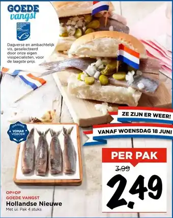 Vomar Voordeelmarkt GOEDE VANGST Hollandse Nieuwe aanbieding