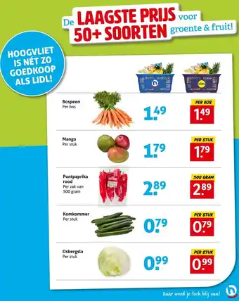 Hoogvliet HOOGVLIET IS NÉT ZO GOEDKOOP ALS LIDL! aanbieding
