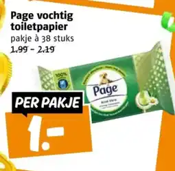Poiesz Page vochtig toiletpapier aanbieding
