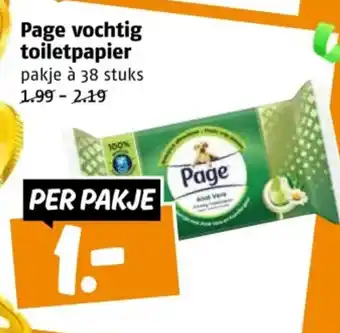 Poiesz Page vochtig toiletpapier aanbieding