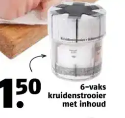 Poiesz 6-vaks kruidenstrooier met inhoud aanbieding