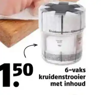 Poiesz 6-vaks kruidenstrooier met inhoud aanbieding