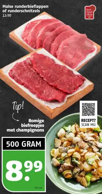 Poiesz Malse runderbieflappen of runderschnitzels aanbieding