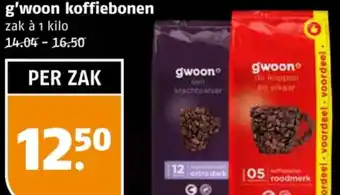 Poiesz g'woon koffiebonen aanbieding