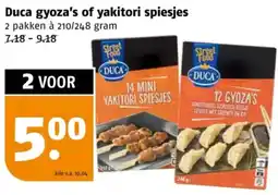 Poiesz Duca gyoza's of yakitori spiesjes aanbieding