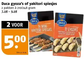 Poiesz Duca gyoza's of yakitori spiesjes aanbieding